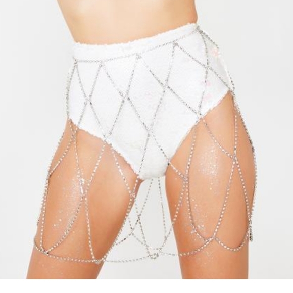 Rhinestone mini skirt - Picture 3 of 7